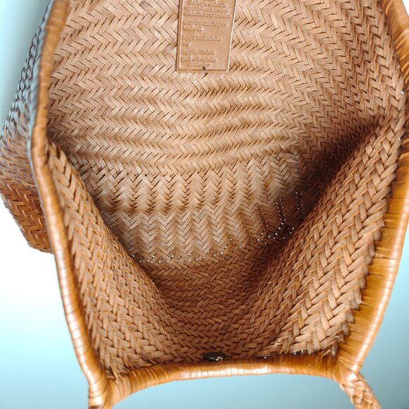 Dragon Diffusion Women's Nantucket Basket Bag in Tan - Picture 7 of 11